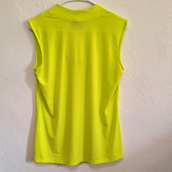 Dana Buchman Knot Front V Neck Sleeveless Green Tank Top Size M - Picture 3 of 5